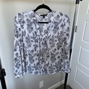 Black/White Floral Blouse